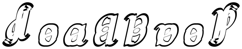Ambigram for deadbeef in Sourceserifpro-boldit